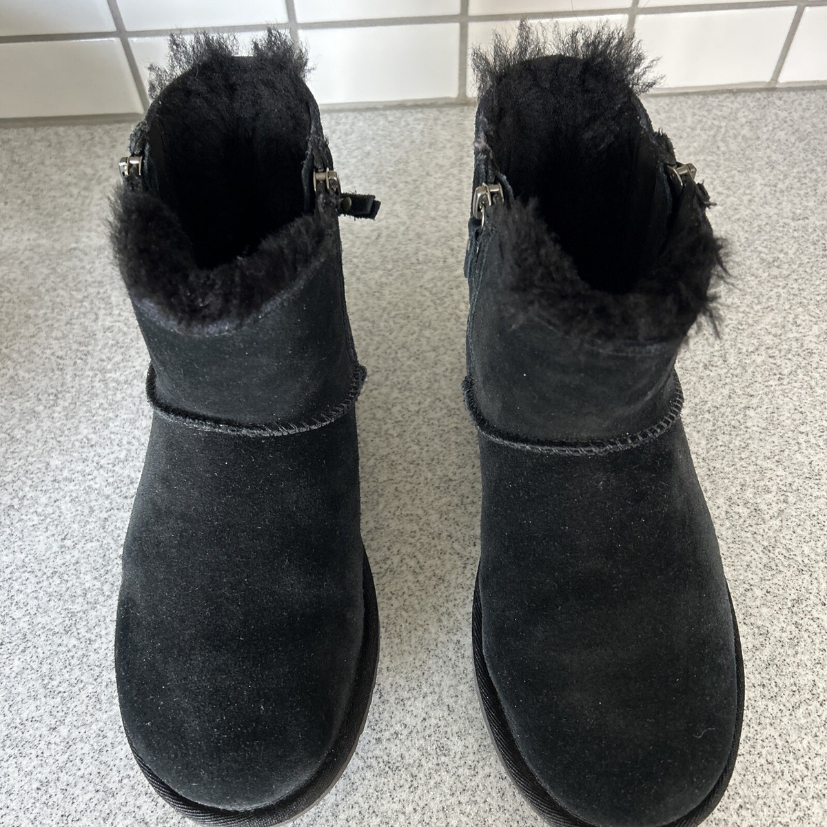 靴 UGG Classic Mini Double Zip 1118853 UGG Women's Classic Mini Double Zip Boots Chestnut 1118853