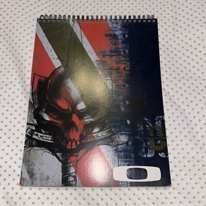 OAKLEY spiral Notebook Sketch Pad Sketchpad Collectible Unique Rare SKULL PRINT