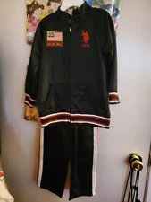 U.S. POLO Brand 2 piece pants set Size 4T Color Black Red White Jacket & Pants