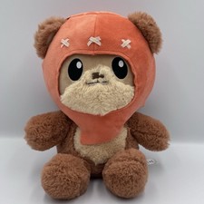 2022 Star Wars Ewok Stuffed Animal 10" Plush With Orange Hood Mattel Disney