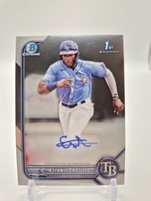 Estanli Castillo 2022 Bowman Chrome #CPA-EC 1st Prospect Auto Tampa Bay Rays