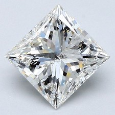 Cert. GIA 1.70 CT Princess Cut Natural Mined Diamond Loose I color SI2 clarity 3501.41 per carat