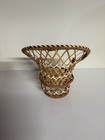 Vintage Mini Peacock Wicker Rattan Chair Plant Stand approximately 7 Inches — photo 3