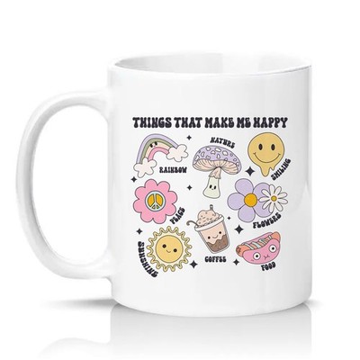 Things That Make Me Happy Unisex 11 Unzen Keramiktasse Kaffeetasse