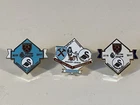 3 x Pin Badges: West Ham United v Swansea City Football Club: 2013/14 & 2016/17