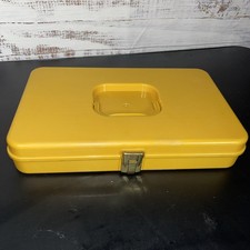 Vintage Wilson Yellow Wil-Hold Sewing Kit Bobbin Organizer Box Made in USA