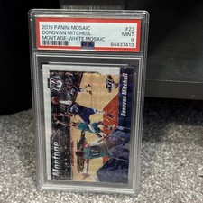 Panini Mosaic Montage Donovan Mitchell #23 White Mosaic /25 PSA 9 Utah Jazz