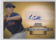 2012 Bowman Sterling Prospect Gold Refractor 42/50 Jamie Callahan Auto 5qi