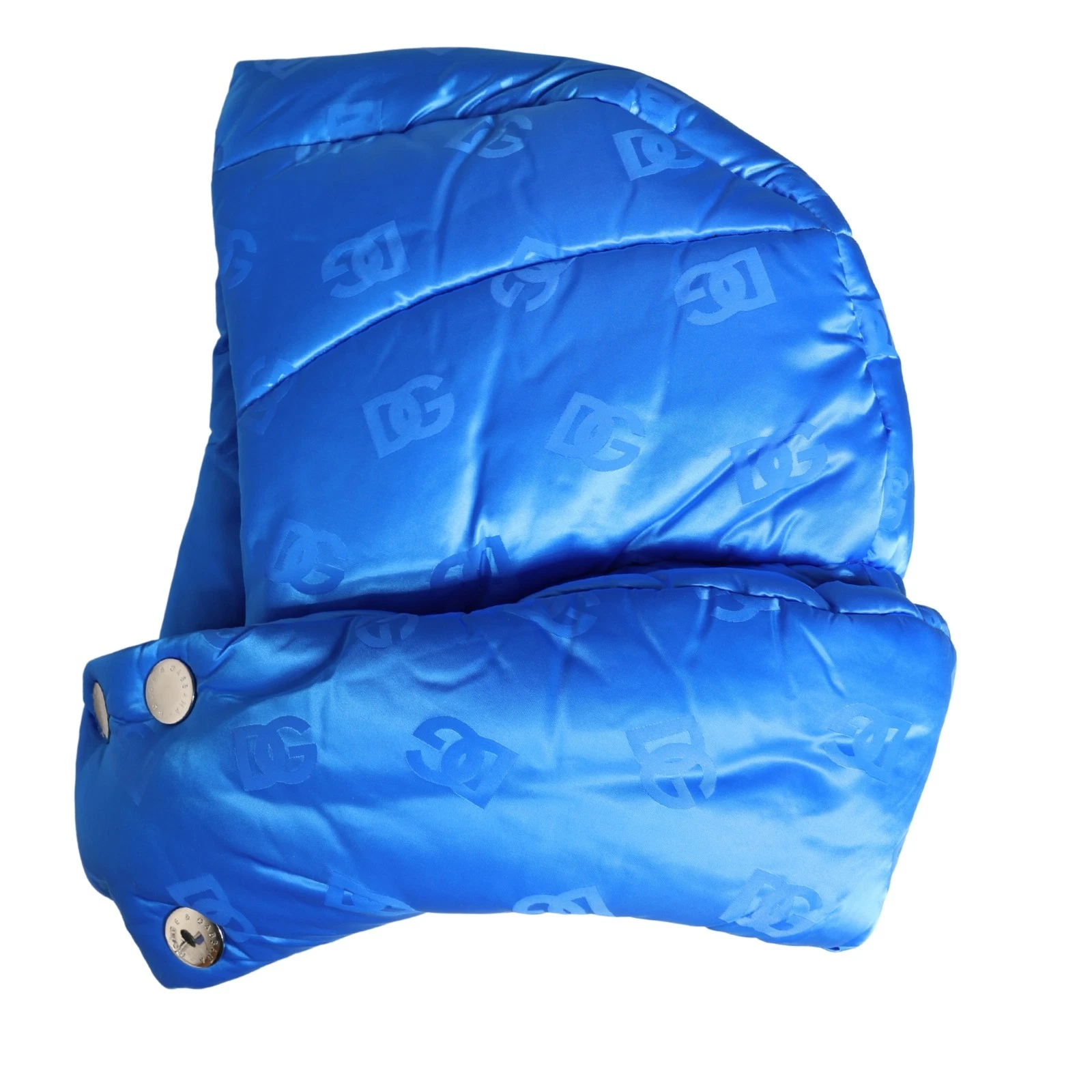 DOLCE & GABBANA Hat Men Blue Logo Print Whole Head Wrap Capello One Size 600usd