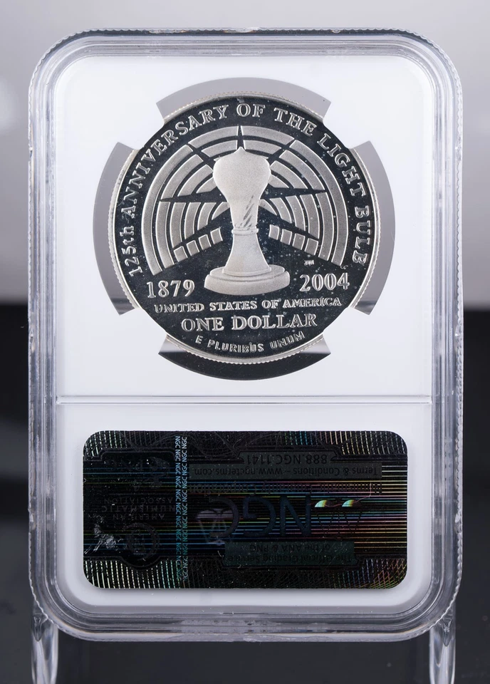 Certified 2004-P Silver $1 NGC PF69 Ultra Cameo Thomas Edison  - Image 3 of 4
