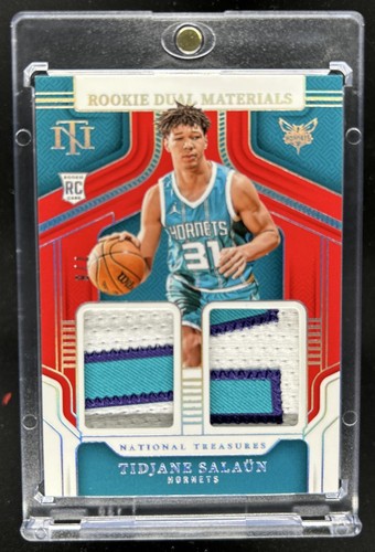 2024-25 National Treasures Tidjane Salaun Rookie Patch International Red #/8