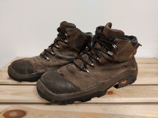TIMBERLAND PRO SAFETY BOOTS UK 12 EU 47 BROWN LEATHER STEEL TOE MENS WORK ANKLE