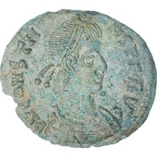 [#1176107] Münze, Constans, Follis, 348-350, Lugdunum, S+, Bronze