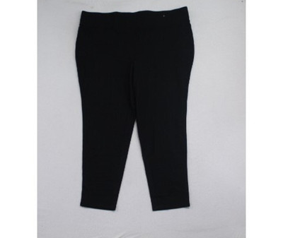 Avenue Women Black Pants 3X Casual Thick Waistband Size Plus Size