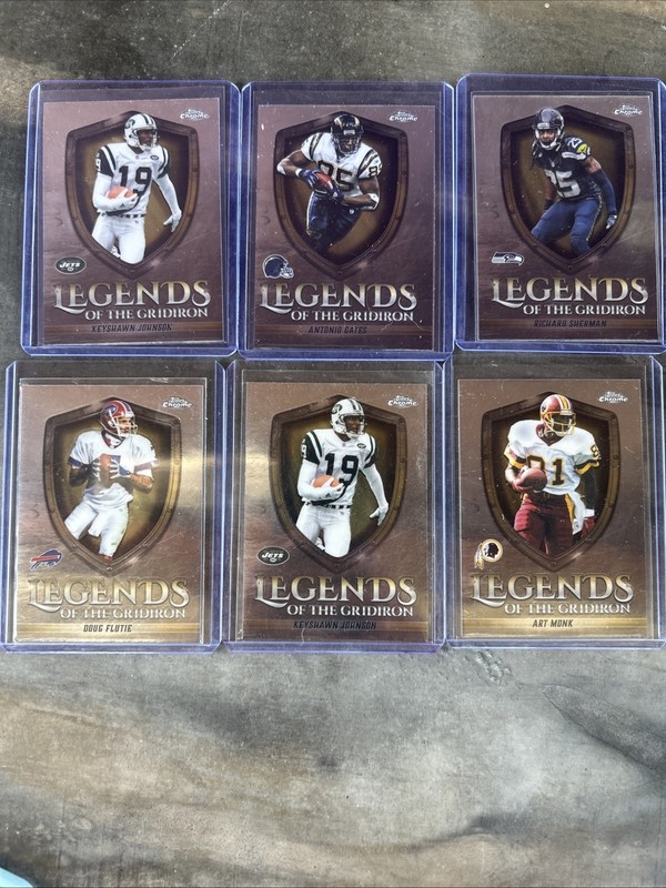 2025 Topps Chrome Football Legends Of The Gridiron 6 Card Lot