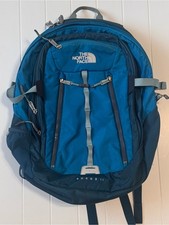 The North Face Surge II Backpack Blue Two Tone Laptop Travel Daypack