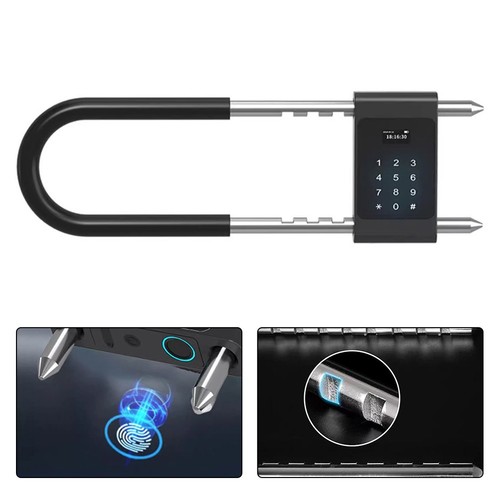 Zinc Alloy U Shaped Padlock For For Smart Locking Solutions on Glass Doors - Picture 4 of 12
