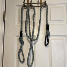 Wilderdog Reflective Nylon Rope Dog Leash with Carabiner Gray Green 10ft