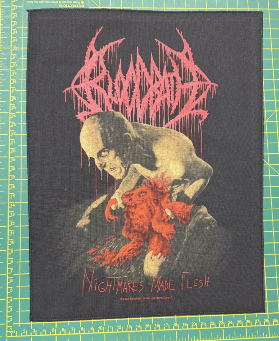 Bloodbath Nightmares Made Flesh  Printed Back Patch Officially Licensed