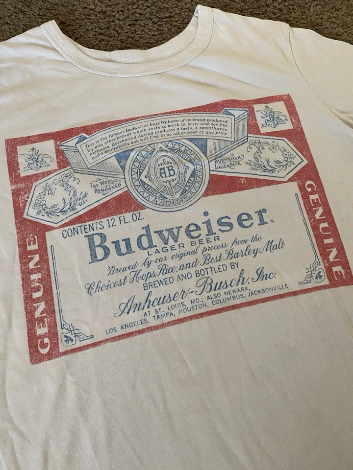 Camiseta Budweiser de Colección Look Logo Clásico Para Mujer Talla XL Beer Brew EE. UU. Foto 2 de 4