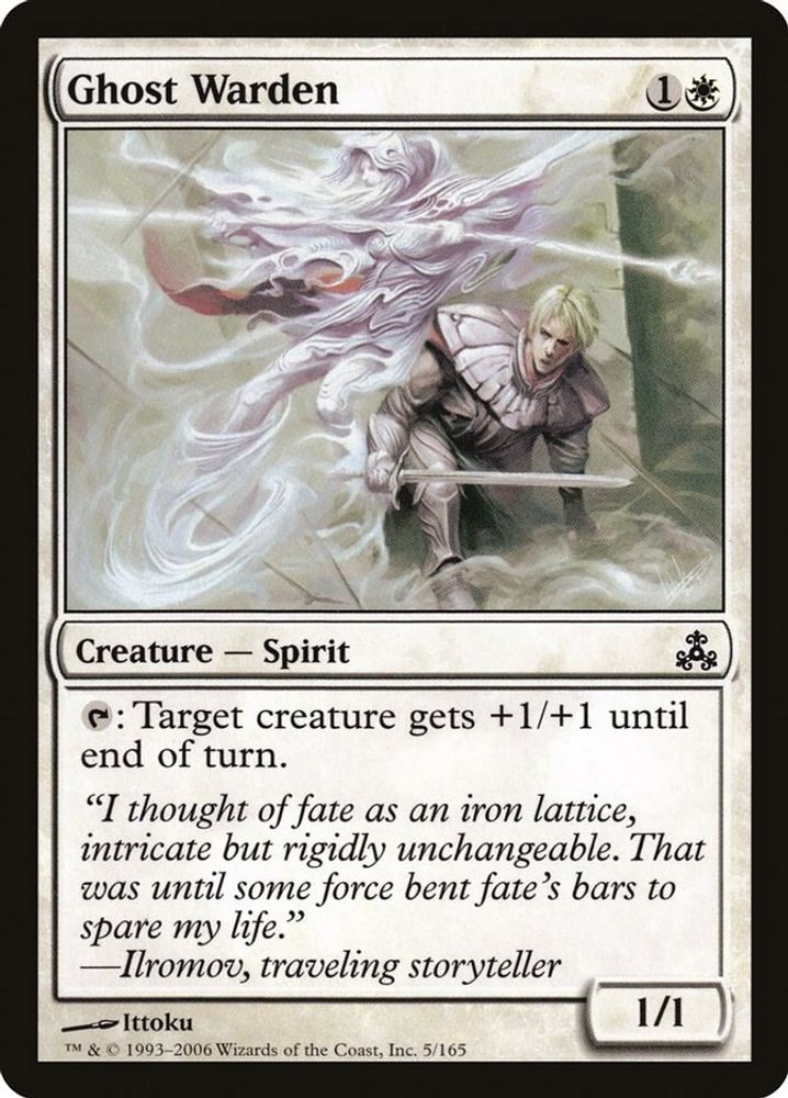2006 Magic: The Gathering: Guildpact - Ghost Warden (#5, Common, Near Mint)