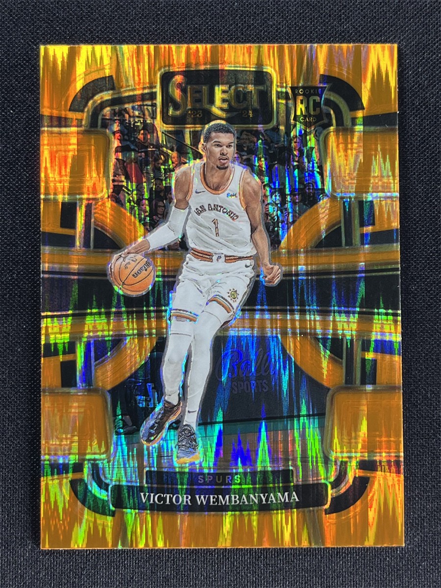 2023-24 Panini Select Victor Wembanyama #87 Concourse Orange Flash RC &12031