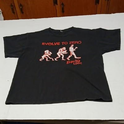 Pano Logic Evolve To Zero Graphic Tee T-Shirt Size L Vintage Retro Tech RARE