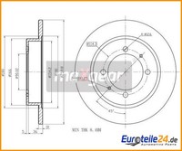 2 St. Bremsscheibe Maxgear 19-0733 Hinterachse FüR Volvo
