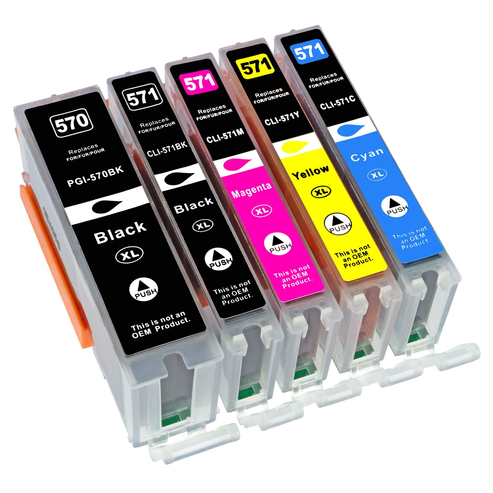 Cartouches d'encre XL Canon 570 Pixma TS 5050 haute capacité pour des textes nets en noir et couleur