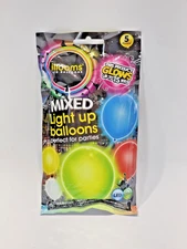 Illooms Led Balloons Mixed Light Up Balloons X5 For Parties LED 15 Hours 