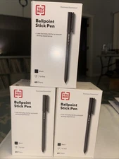 Lot of 3 Staples Tru Red Rollerball pens blue black .5mm point