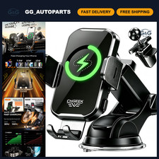 15W Fast Wireless Car Charger - Auto-Clamping Phone Holder for Easy Charging