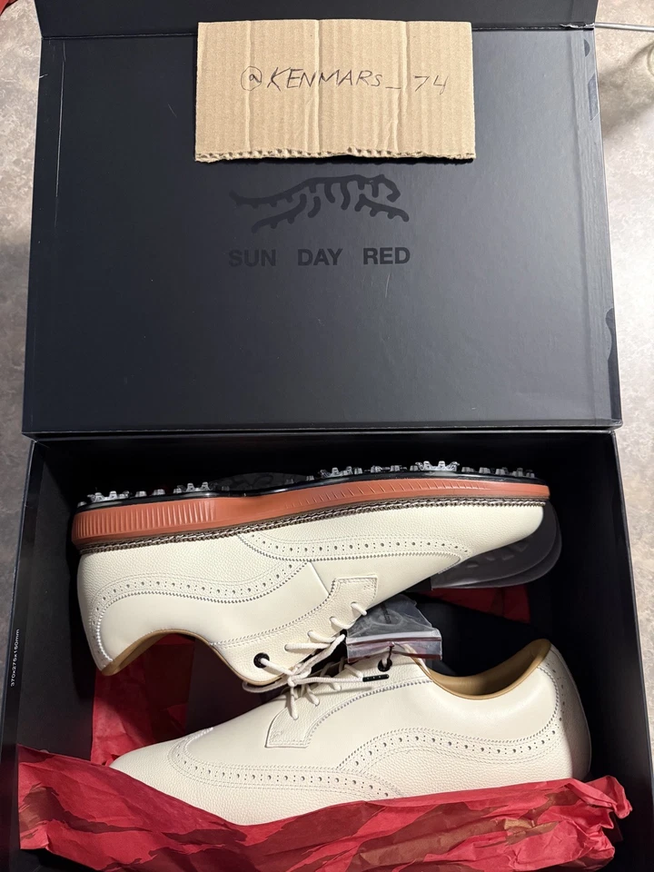 Zapatos de golf Sun Day Red Pioneer Magnolia blanco roto/ladrillo talla 14 nunca usados Foto 2 de 4