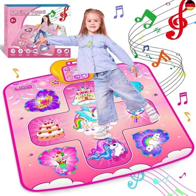 JOLTJIVE Tanzmatte Spielzeug Kinder Geschenke ab 3 4 5 6 7 8 Jahre Mädchen,Unicorn