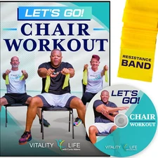 Chair Exercises for Seniors DVD + Band. Fun Seated Exercise Videos. Chair Workou