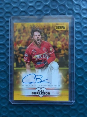  2025 Stadium Club #SCBA-AB Alec Burleson Yellow On Card Auto  