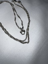 .25Ct Diamond Pendant In .925 Sterling Silver With Chain Lobster Claw Clasp 