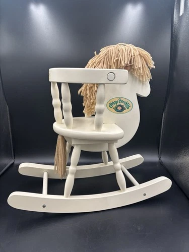 Vintage 1986 Cabbage Patch Kids Wooden Doll Rocking Horse. 16” Tall.