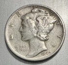 1942 Mercury Dime No Mint Mark (#235)