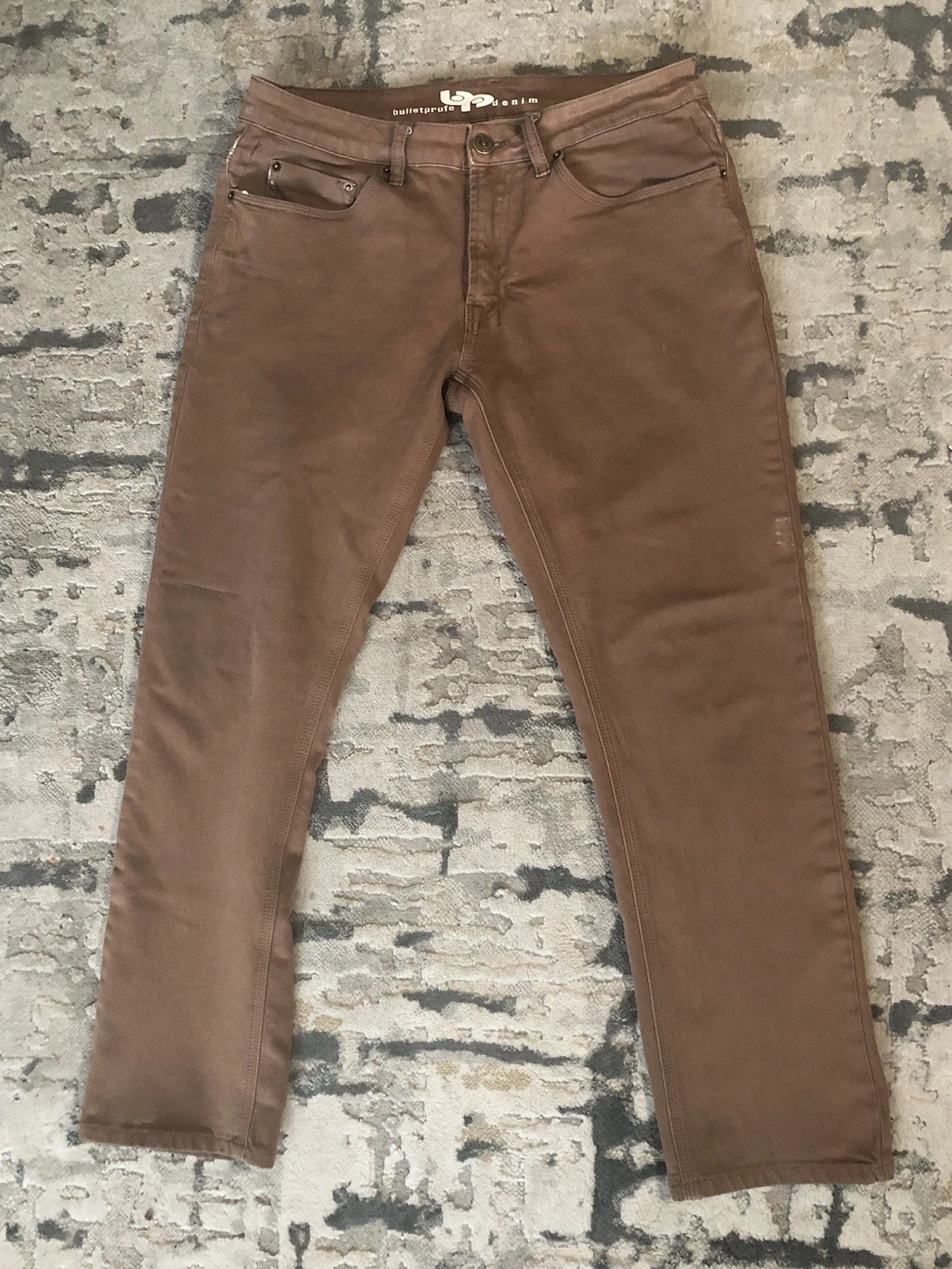 Bulletprufe Denim Pants Brown Hiking Outdoor Stretch 32x30