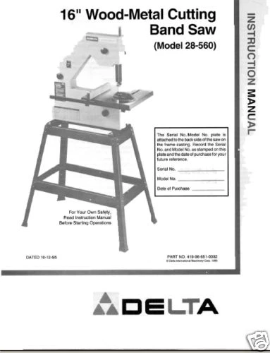 Delta outlet 16 bandsaw
