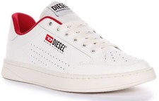 Diesel S-Athene Vinatge Lace Up Mens Sneaker In White Red US 7 - 13