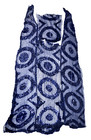 1920s Art Deco Blue Silk Chiffon Sequin Beaded Panel Dress Fabric Remnant Vtg