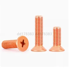 99.9% Pure Copper Phillips Cross Countersunk Flat Head Screws 4# 6# 8# 10#