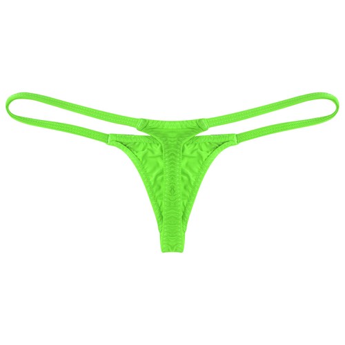 Men's Bulge Pouch Panties Silk Low Rise Underwear Cheeky T-Back G-String Briefs - Picture 24 of 57