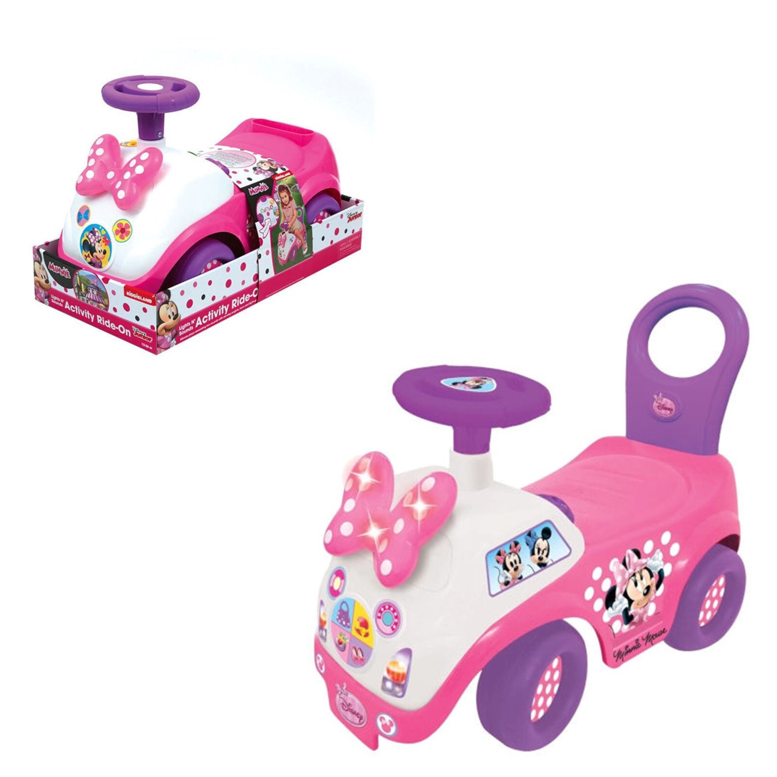 gioco macchina cavalcabile interattiva primi passi Minnie giocattolo per bambini