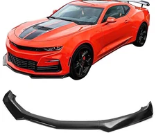 Fits 16-25 Chevrolet Camaro 1LE Style 3PCS Front Bumper Lip Kit ABS Gloss Black