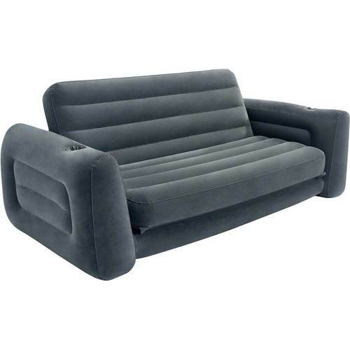 Intex - Pull-Out Inflatable Sofa - Charcoal Gray-66552EP