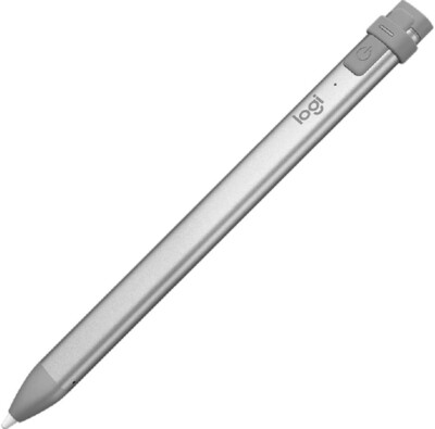 Logitech Crayon Digital Pencil für Apple iPad mit Apple Pencil Technologie Grau