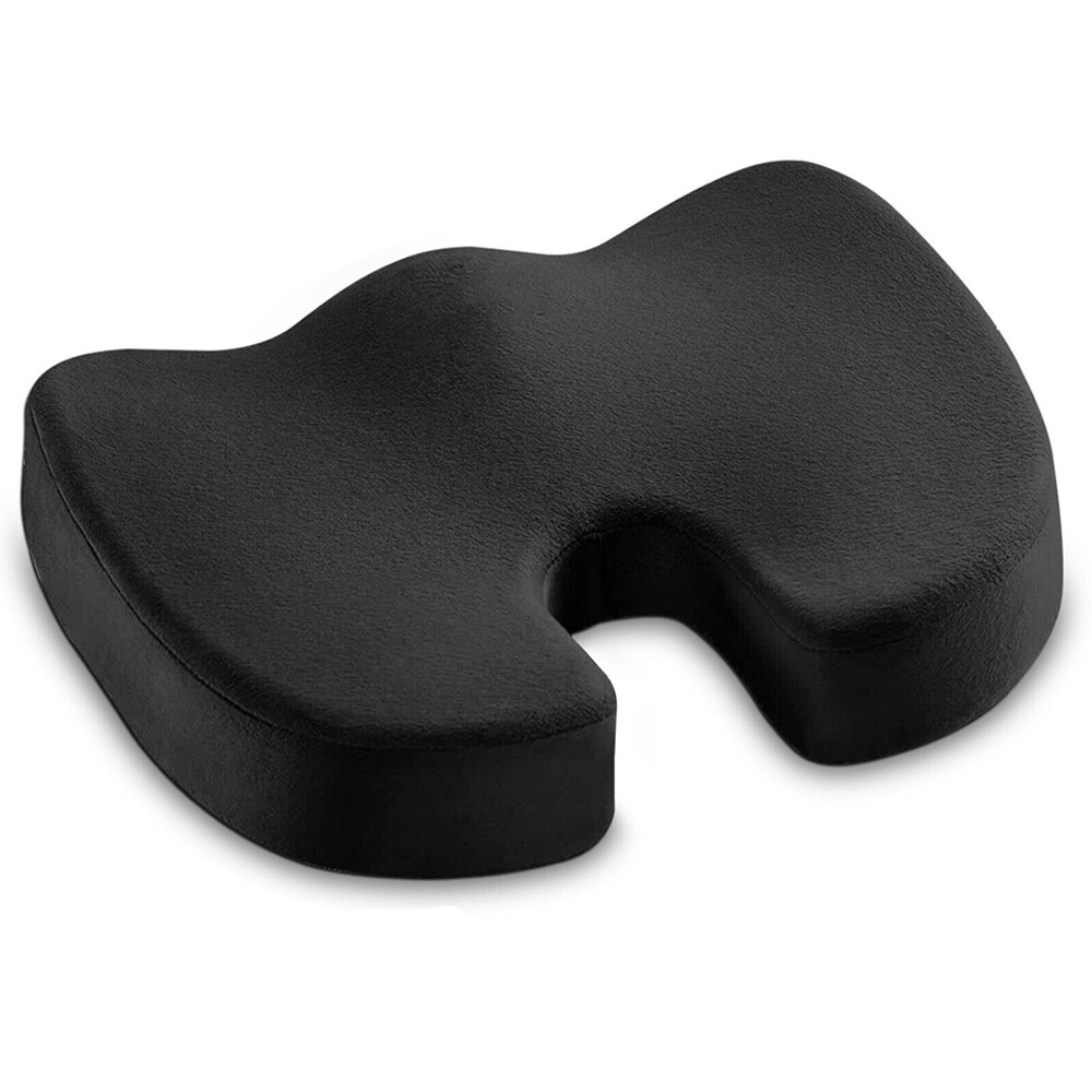Orthopädisches Sitzkissen Ergonomisches Steißbeinkissen Memory-Schaum Schwarz